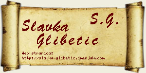 Slavka Glibetić vizit kartica